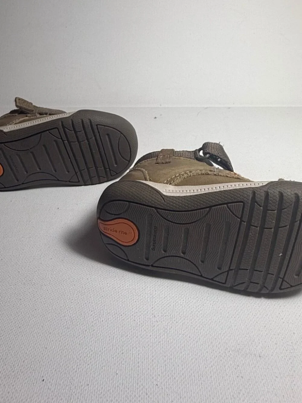 Stride Rite Infant Boys Leather High Top Brown Shoes-Sz 3M-New-Never Worn